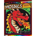 Fantasy Dragon Mosaics Hexagon Coloring Books: Color by Number for Adults Stress Relieving Design