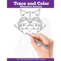 Trace and Color: Whimsical Animals: Adult Activity Book