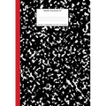 Marble Notebook A4: Black and Red Spine College Ruled Journal
